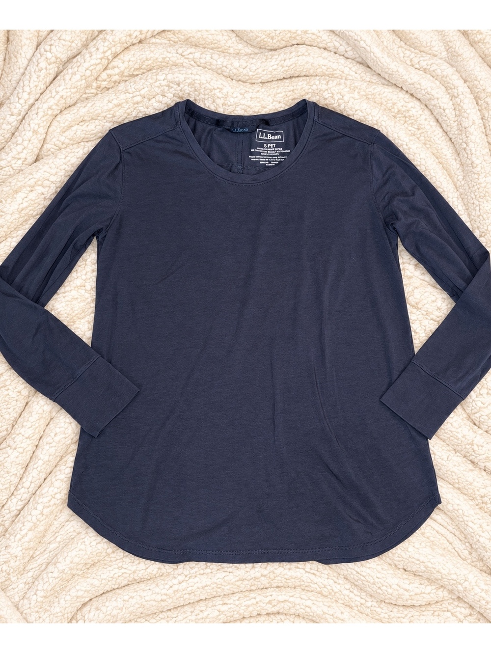 L.L.Bean Women's Long Sleeve T-Shirt Size S Navy Blue